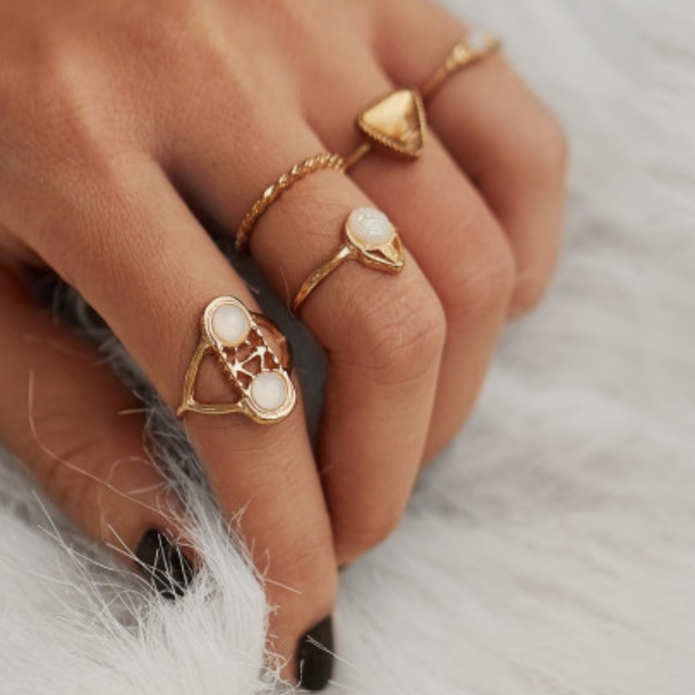 5 Pc Midi Ring Set